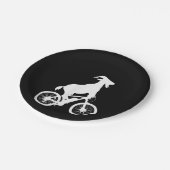 Ziegenfahrer Funny Goat Lover Graphic Pappteller (Schrägansicht)