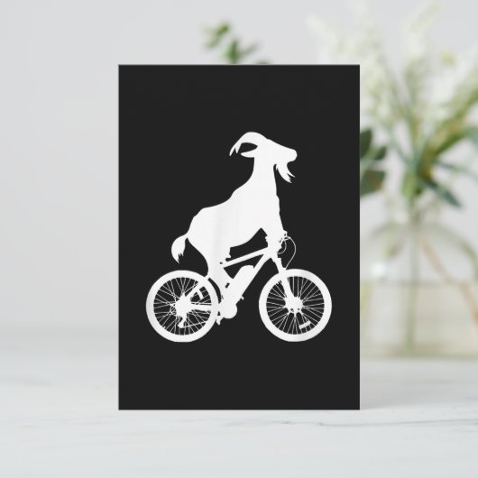 Ziegenfahrer Funny Goat Lover Graphic RSVP Karte (Stehend Vorderseite)