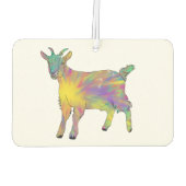 Ziegenfarbene Funny Farm Baby Animal Art Spaß Autolufterfrischer (Rückseite)
