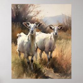 Ziegenfarm Animal Art Print Poster