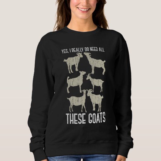 Ziegenfarm Bauer Ziege Sweatshirt (Vorderseite)