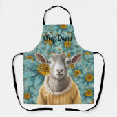 Ziegenfarm Stil Aquamarin und gelb Schürze (Vorderseite)