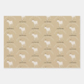 Ziegenfarm Tiermuster Custom Geburtsname Geschenkpapier Set (Vorderseite)
