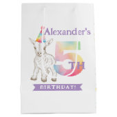 Ziegenfarm Tierpastete 5th Birthday Geschenktasche Mittlere Geschenktüte (Rückseite)