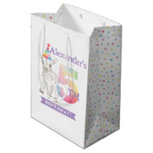Ziegenfarm Tierpastete 5th Birthday Geschenktasche Mittlere Geschenktüte (Rückseite Schrägansicht)