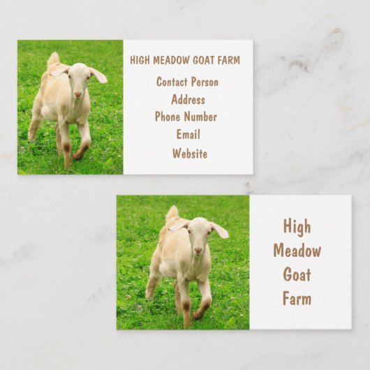 Ziegenfarm Visitenkarte (Vorne/Hinten)