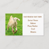 Ziegenfarm Visitenkarte (Vorderseite)