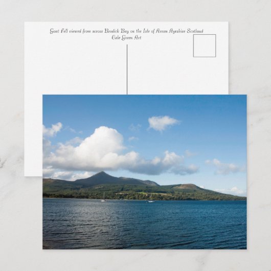 Ziegenfell Postkarte (Vorne/Hinten)