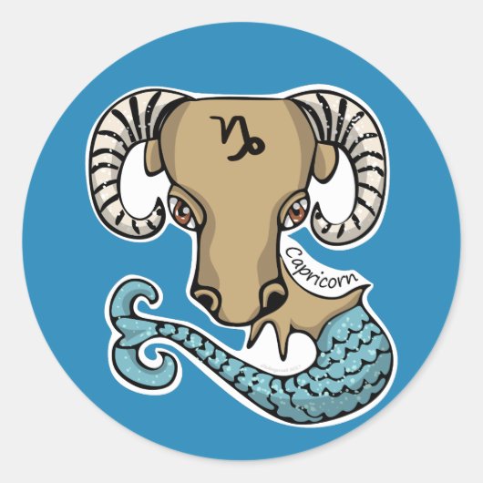 Ziegenfisch-Rundsticker Runder Aufkleber (Vorderseite)