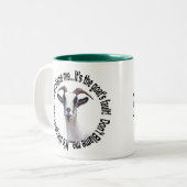 Ziegenfleischfarm Tierziegen Fault Zweifarbige Tasse (Vorderseite Links)