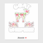 Ziegenflorziege Whisperbucks Experte Kid Caprin Aufkleber (Blatt)