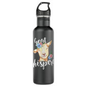 Ziegenflüster - Ziege Edelstahlflasche (Vorderseite)