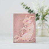 Ziegenfötus gruselig oddity gothic lowborw postcar postkarte (Stehend Vorderseite)