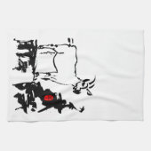 Ziegengestein Vietnamesisches Chinesisches Jahr Zo Küchentuch (Horizontal)