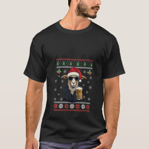 Ziegengetränk Bier Ugly Weihnachts-Sweater Xmas Ad T-Shirt