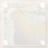 Ziegenglas-Untersetzer Glasuntersetzer (Rückseite)