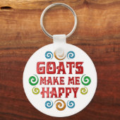 Ziegenglücklichkeit Schlüsselanhänger (Vorderseite)