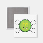 Ziegenhalterung und Kreuzknochen Magnet (Vorderseite/Rückseite)