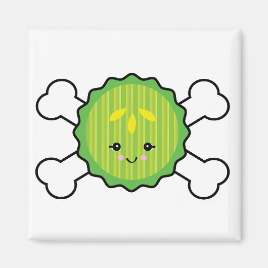 Ziegenhalterung und Kreuzknochen Magnet (Vorne)