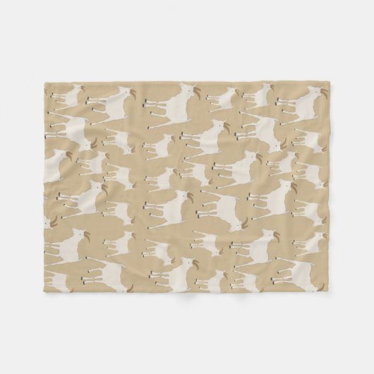 Ziegenhaltung Muster Fleecedecke (Vorderseite (Horizontal))