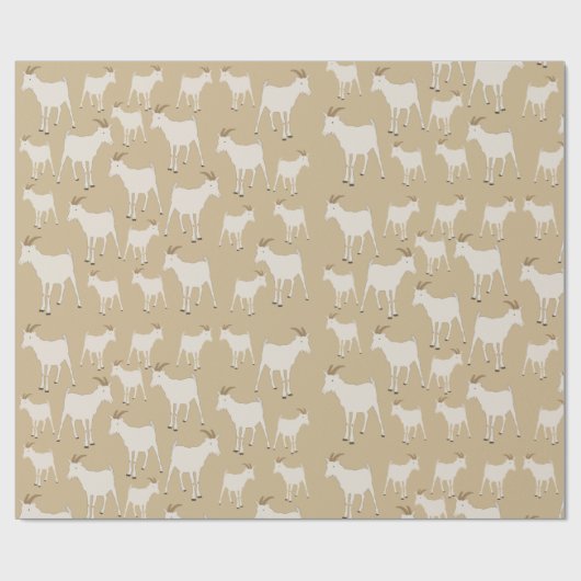 Ziegenhaltung Muster Geschenkpapier (Flach)