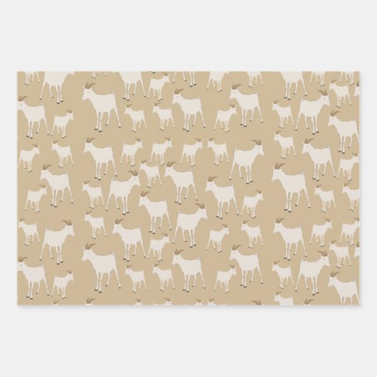 Ziegenhaltung Muster Geschenkpapier Set (Vorderseite 2)
