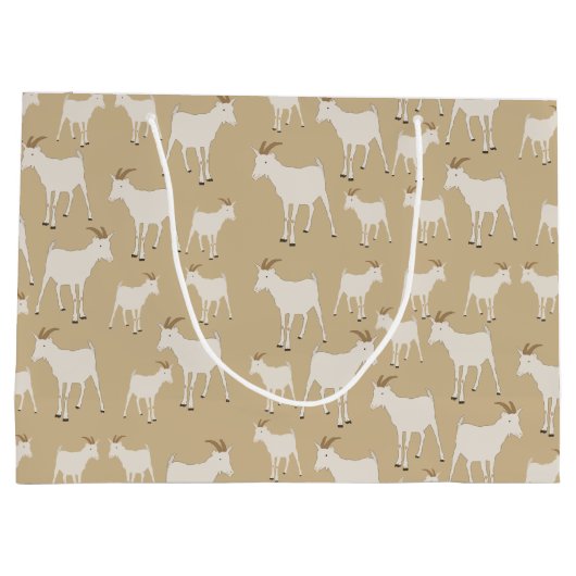 Ziegenhaltung Muster Große Geschenktüte (Rückseite)