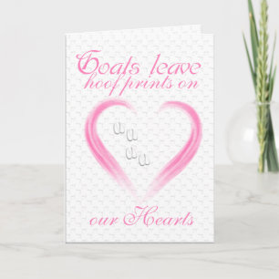 Ziegenhaube Print Valentine Card Feiertagskarte