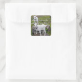 Ziegenheftsticker Quadratischer Aufkleber (Tasche)