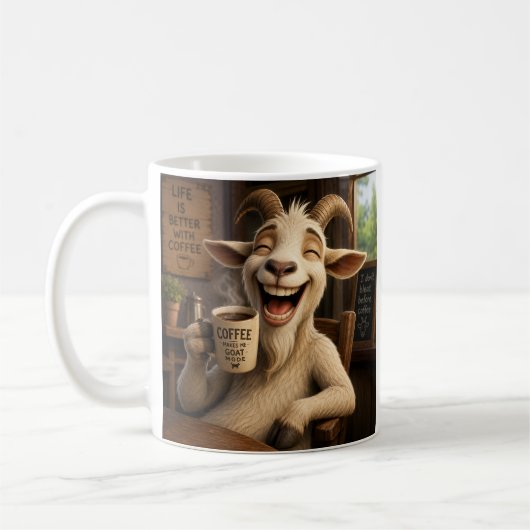 Ziegenhumor Kaffeetasse (Links)