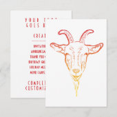 Ziegenillustration Einladung (Vorne/Hinten)