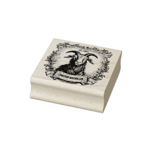 ZiegenIndividuelle Name Buchzeichen Gummistempel