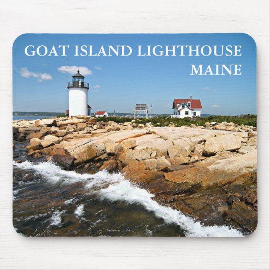 Ziegeninsel Leuchtturm, Maine Mousepad (Vorne)