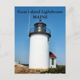 Ziegeninsel Leuchtturm, Maine Postcard Postkarte