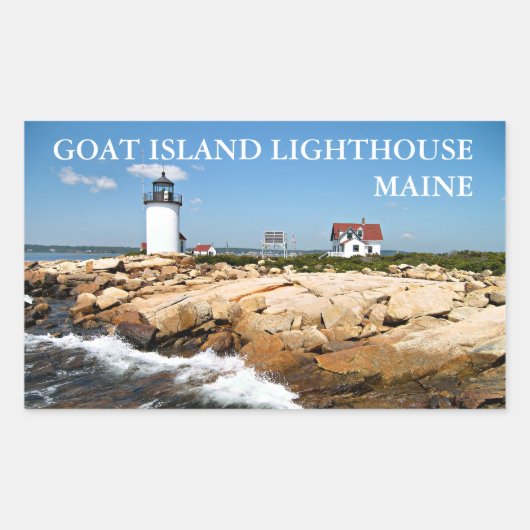 Ziegeninsel Leuchtturm, Maine Stickers (Vorderseite)