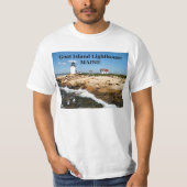 Ziegeninsel Leuchtturm, Maine T - Shirt (Vorderseite)