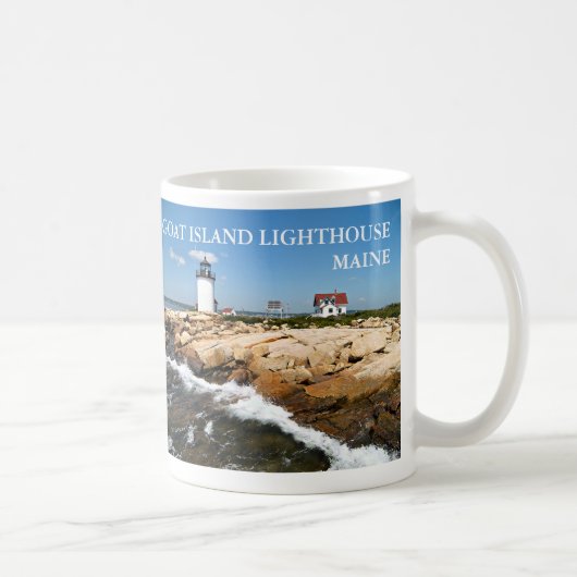 Ziegeninsel Leuchtturm, Maine Tasse (Rechts)