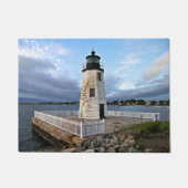 Ziegeninsel Leuchtturm, Rhode Island Door Mat Fußmatte (Vorderseite)