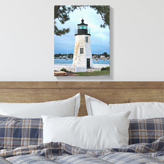 Ziegeninsel Leuchtturm, Rhode Island Leinwanddruck (Insitu (Schlafzimmer))