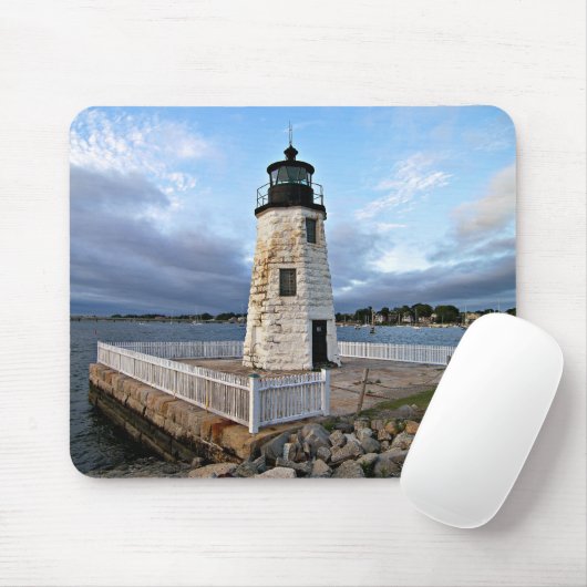 Ziegeninsel Leuchtturm, Rhode Island Mousepad (Mit Mouse)