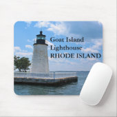 Ziegeninsel Leuchtturm, Rhode Island Mousepad (Mit Mouse)