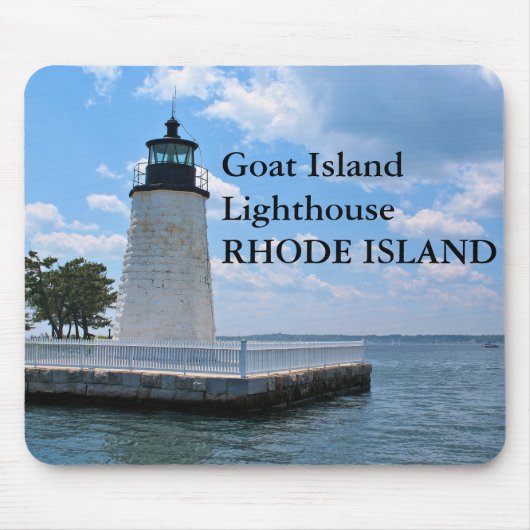 Ziegeninsel Leuchtturm, Rhode Island Mousepad (Vorne)