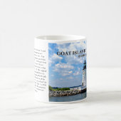 Ziegeninsel Leuchtturm, Rhode Island Tasse (Mittel)