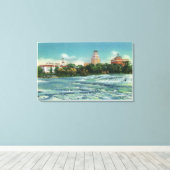 Ziegeninselansicht Amerikanische Rapids Leinwanddruck (Insitu (Holzboden))