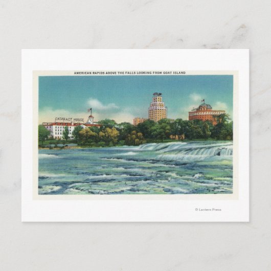 Ziegeninselansicht Amerikanische Rapids Postkarte (Vorderseite)