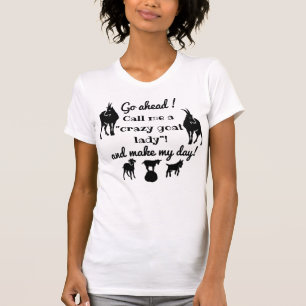 Ziegenjunge "Crazy Goat Lady" - Silhouetten für Z T-Shirt