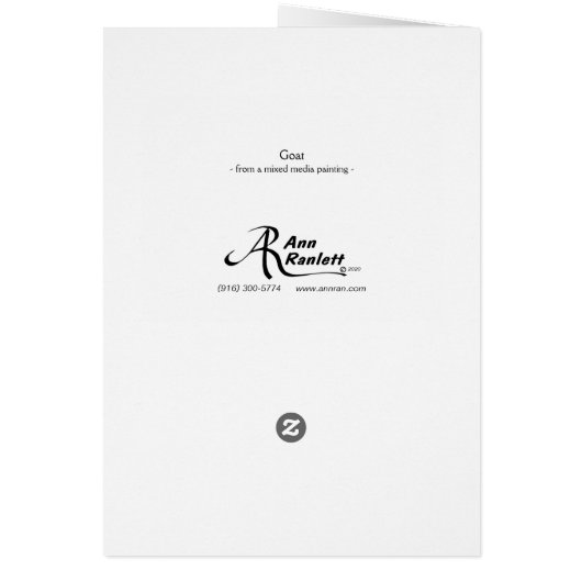 Ziegenkarte (Hinten)