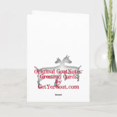 Ziegenkarte Feiertagskarte (Rückseite)