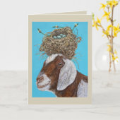 Ziegenkarte Karte (Gelbe Blume)