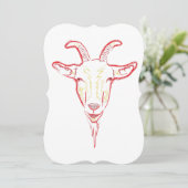 Ziegenkatze Einladung (Stehend Vorderseite)